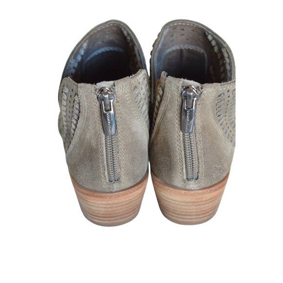 Vince Camuto Prasata Bootie Gray Perforated Block Heel Women's Size 7.5 Bohemian - Picture 5 of 9